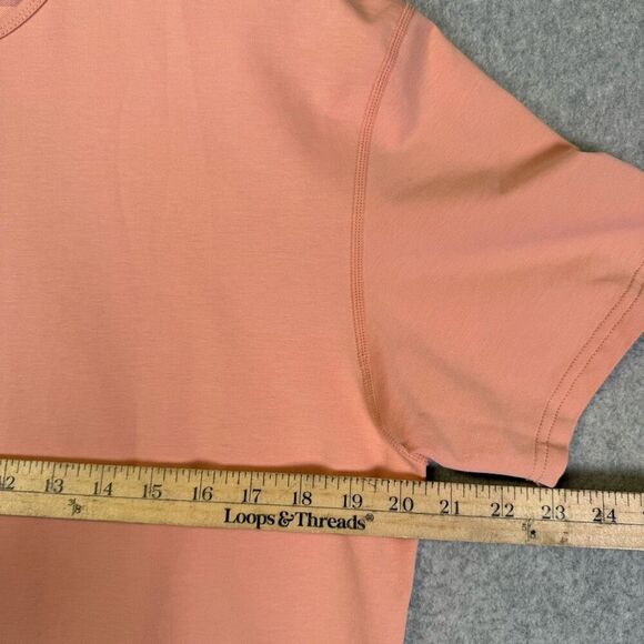 BYLT Premium Basics Mens Size Large Drop Cut Lux Shirt Orange Short Sleeves - Picture 8 of 8